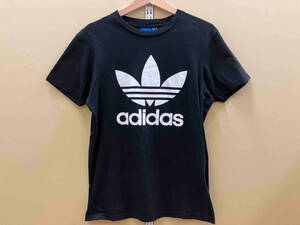 adidas アディダス ロゴ 半袖 Tシャツ S ブラック×ホワイト