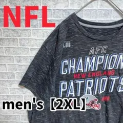 F2092【NFL】ペイトリオッツ半袖Tシャツ【2XL】ダークグレー