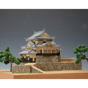 ウッディジョー　木製建築模型　1/150　備中松山城　レーザーカット加工　送料無料