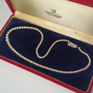 【美品 最高級◎】ミキモト MIKIMOTO アコヤ あこや パール ネックレス グラデーション 真珠 3.6mm〜7.1mm 44cm SILVER 刻印 干渉色 