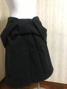 ヨーコチャン YOKO CHAN ウエストデザイン スカート ウール アンゴラ混 黒 ブラック 38 