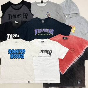 ● ストリートファッション 8点 まとめ売り パーカー スウェット Tシャツ など サンタクルーズ スラッシャー MOBB sizeMIX メンズ 2.04kg