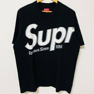 Supreme Intarsia Spellout S/S Top Black XL 21ss 2021年 黒 ブラック インターシャ スペルアウト トップ ビッグロゴ ショッパー付き