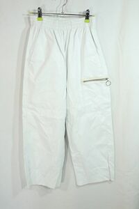 【Used】MM6 Maison Margiela エムエムシックスメゾンマルジェラ 16AW 樹脂加工 ウエストゴム フェイクレザー ワイドパンツ ■ET23A0213