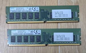 Samsung DDR4-2400 ECC Unbuffered 16GB×2枚 計32GB PC4-19200