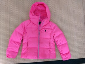 ダウンジャケット ラルフローレン POLO RALPH LAUREN ダウンコート キッズ ダウン　ピンク　130　小さめ　よく本文お読みください