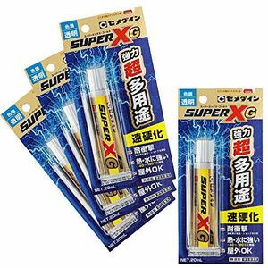 セメダイン 超多用途接着剤スーパーXゴールドクリア 20ml AX-014 4本セット