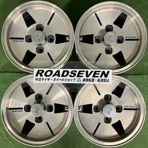 ★YOKOHAMA ADVAN ヨコハマ アドバン 13インチ★13×6J +15 4H PCD114.3 ハブ径:約73mm 4本セット 中古アルミホイール ★送料無料