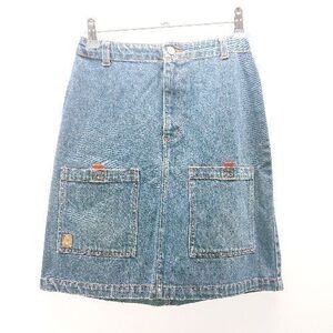 ◇ POLO JEANS?CO.?RALPH LAUREN カジュアル デニム ポケット ミニ タイト スカート サイズ160 デニム系 レディース E