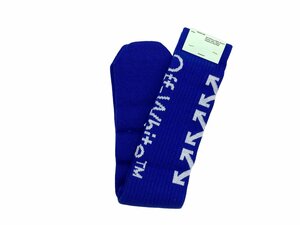 【新品】 OFF-WHITE (オフホワイト) Glittered Logo Intarsia Stretch Socks イタリア製 靴下 サイズF ブルー ウィメンズ/028