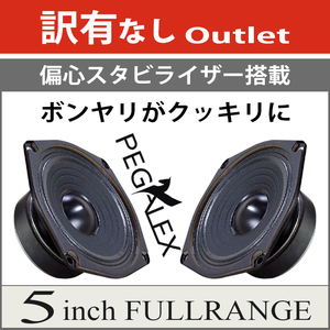 OUTLET 訳有なし 旧製品★5インチ フルレンジ スピーカー Take5 壱♪偏心スタビライザー搭載 ボンヤリがクッキリに♪送料無料　PEGALEX製 