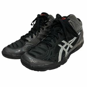 J061 アシックス ASICS バレーボール ユニセックスシューズ スニーカー US5.5 24cm ブラツク×シルバー 