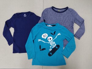 長袖　Tシャツ　H&M　キッズ　　110 120まとめて3枚　保育園など　オーガニックコットン　説明お読みください