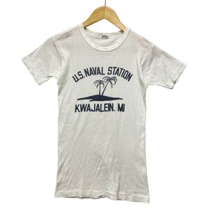 B.V.D ヴィンテージ US. NAVAL STATION KWAJALEIN, MI Tシャツ ホワイト サイズM 正規品 / Z2106