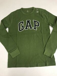 ●ＧＡＰ●新品●ロンT●GAPロゴ●ＸＳサイズ●ワッフル生地●肌触りがいいです●カーキ●ギャップ●1-1