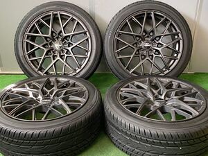 【美品 バリ溝！】RAYS レイズ VERSUS ベルサス VV25M 20in 8.5J +36 PCD120 AVID ENVigor 245/45R20 40 アルファード 40 ヴェルファイア