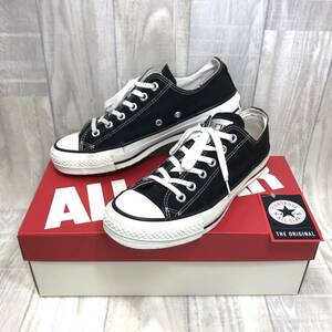 NZ051●箱付き CONVERSE CANVAS AS J OX ローカット スニーカー●25●ブラック A2895PSH603 コンバース