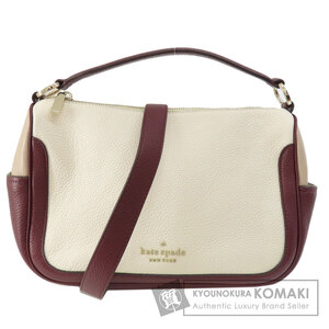 kate spade ケイトスペード ロゴ金具 2WAY ハンドバッグ レザー レディース 中古