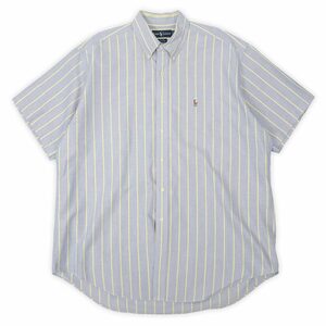 ポロラルフローレン POLO RALPH LAUREN 90s 90年代 ボタンダウンシャツ BLAKE ブレイク 古着 (-9307) ブルー系 ストライプ柄 XL