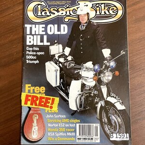 B1591　1993 年　「Classic Bike」クラシックバイク 英国 旧車 雑誌　ヴィンテージバイク　英国車 　　ビンテージ　自動車