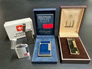 S.T.Dupont デュポン dunhill ダンヒルなど ブランドライター 4点 まとめ 喫煙具 ライター 箱付有 現状品