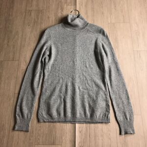 100円スタート☆ UNIQLO ユニクロ　カシミヤ100% ニット　セーター　タートルネック　ハイネック