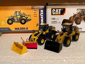 1/50 CAT 950M KOMATSU WA380-8 雪国　除雪　プラウ 重機 ホイールローダー　美品