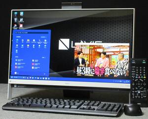 ◆Win11/最大16GBメモリ＆高速SSHD(SSD)1TB/i3-7100U/23.8型ワイドLED/地デジ(視聴・録画)/Blu-Ray/Wi-fi/WebCam/Bluetooth/Office/GD242