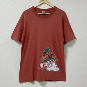 80s 90s USA製 VISION STREET WEAR スノーボード Tシャツ 赤系 Lサイズ ヴィジョンストリートウエア Tee ビンテージ THRASHER 4080260