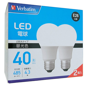 三菱ケミカルメディア LED電球 Verbatim LDA4D-G/LCV2X2 昼光色 [管理:1100049364]