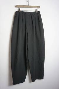 美品 22SS LAD MUSICIAN ラッドミュージシャン GATHER WIDE PANTS ギャザー ワイド イージー パンツ 2122-517 黒 44 本物 106P