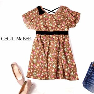 ☆☆ 美品 CECIL McBEE セシルマクビー ☆☆ 可愛い花柄 リボン チュニック M 春 夏 22C07