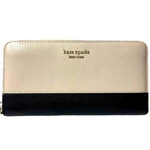 kate spade NEW YORK ケイトスペード 長財布 ベージュ レディース ゴールド金具 【中古】 32411K126