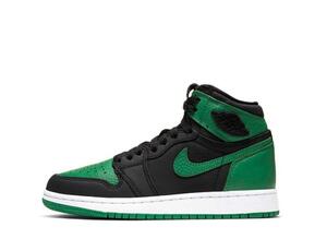 NIKE AIR JORDAN 1 RETRO HIGH OG GS "BLACK/PINE GREEN" 23cm 575441-030