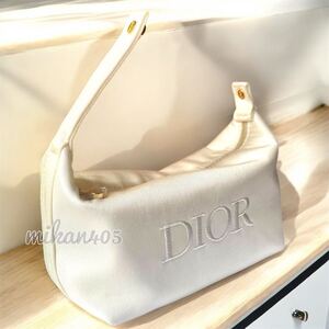 Dior ディオール スクエア ホワイト ポーチ コスメポーチ 化粧ポーチ ノベルティ ノベルティー