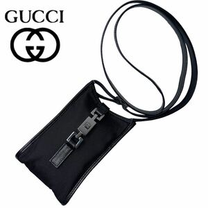 未使用に近い◎超美品　GUCCI グッチ　ジャッキー　斜め掛け　肩掛け　ショルダーバッグ ブラック　黒　メンズ　レディース　1円スタート