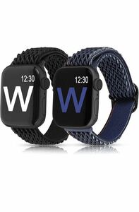 アップルウォッチ バンド38/40/41mm Apple Watch SE/7/6/5/4/3/2に対応 Apple Watchナイロン製弾性バンド スポーツバンド　2本新色