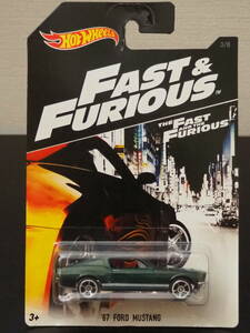 ホットウィール 67 FORD MUSTANG ワイルドスピード カラー ムスタング ミニカー TOKYO DRIFT FAST＆FURIOUS × HOT WHeeLs コラボ