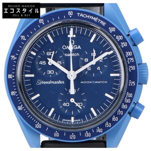 美品 Swatch スウォッチ x OMEGA オメガ SO33N100 BIOCERAMIC MOONSWATCH MISSION TO NEPTUNE クロノグラフ 腕時計