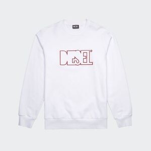 国内正規 DIESEL SWEAT SHIRT ロゴ クルーネック スウェット S-GIRK-B6 ディーゼル L ホワイト