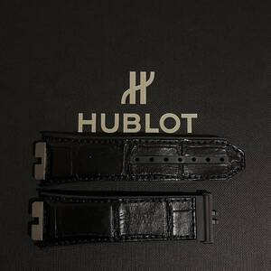 美品53%OFF☆ HUBLOT ウブロ クロコダイル ワンクリック 45mm 44mm ウニコ UNICO ストラップ ベルト アリゲーター ラバー 定価99,000 黒