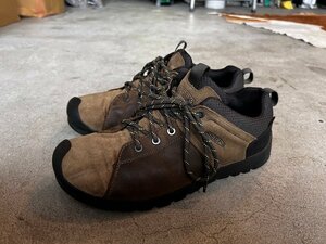 (^w^)b KEEN キーン Citizen Low シティズン ロー トレッキングシューズ 29cm US11 本革 ブラウン ベージュ ウォータープルーフ 防水