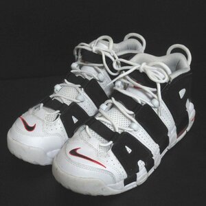 美品 NIKE ナイキ AIR MORE UPTEMPO エア モア アップテンポ スニーカー シューズ 415082-105 24.5cm ブラック×ホワイト