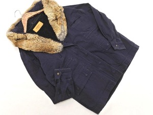 JEKEL Paris ジェケル ラビットファー ボアライナー 付き ミリタリー ジャケット size0/紺 ◇■ ☆ elb3 レディース