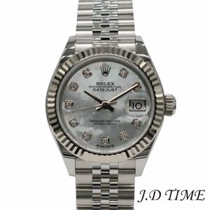 ROLEX【ロレックス】 デイトジャスト28じ　279174NG 10Pダイヤ/ホワイトシェル文字盤 SS×WGレディース【新品】(JD-M-34180)