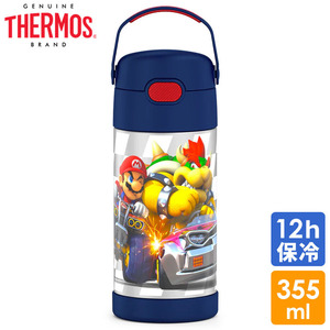 サーモス ステンレス ストロー 水筒 サーモス ステンレス水筒 マリオカート スーパーマリオ ストロー 350ml THERMOS 子供 キャラクター水筒