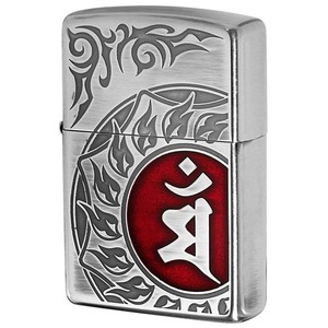 Zippo ジッポライター 梵字 bonji マン 銀メッキいぶし 80037 メール便可