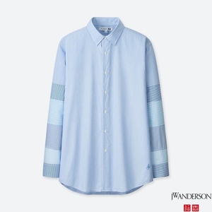 UNIQLO JW ANDERSONコラボ EFCブロードシャツ 袖切替 Blue Sサイズ 新品未使用タグ付き レア