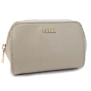 未使用品 フルラ エレクトラ コスメティックケース ミニ ポーチ Sサイズ EAW3LN1 レザー マルモ グレージュ FURLA