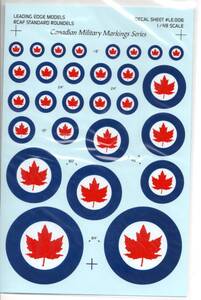 1/48　LE 48-005 Early 1950s-1960s Canadian aircraft roundels. カナダ空軍ラウンデル　その2